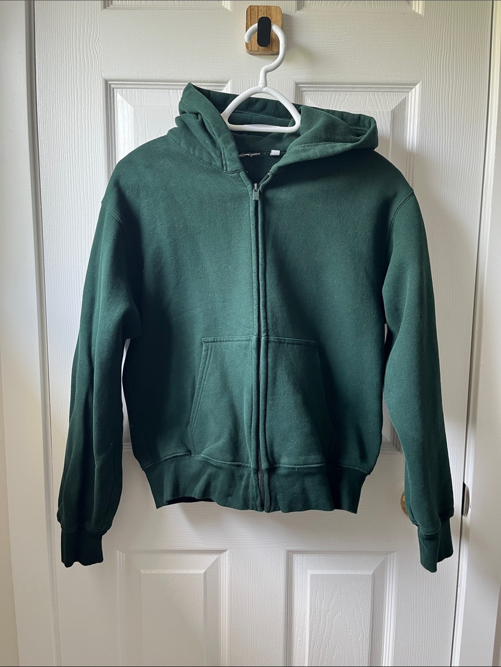 Aritzia Forest Green Full-Zip Hoodie